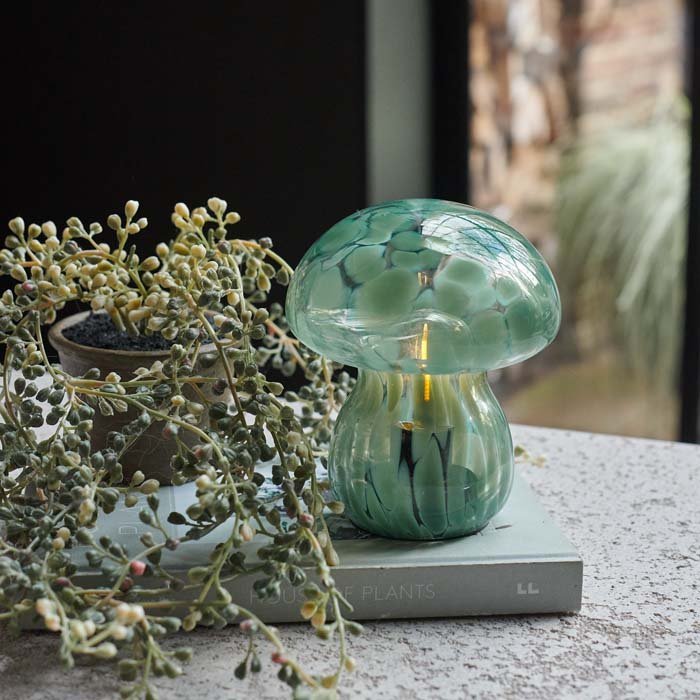 Lampe de table portable Mushroom, vert forêt