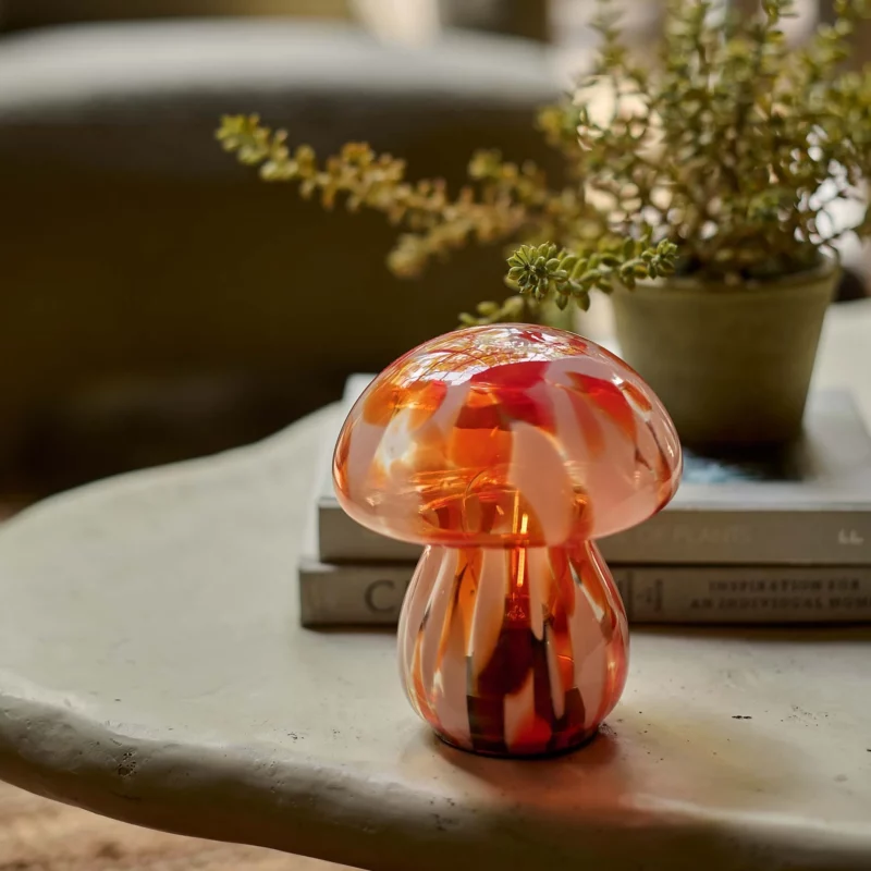 Lampe de table portable Mushroom, corail