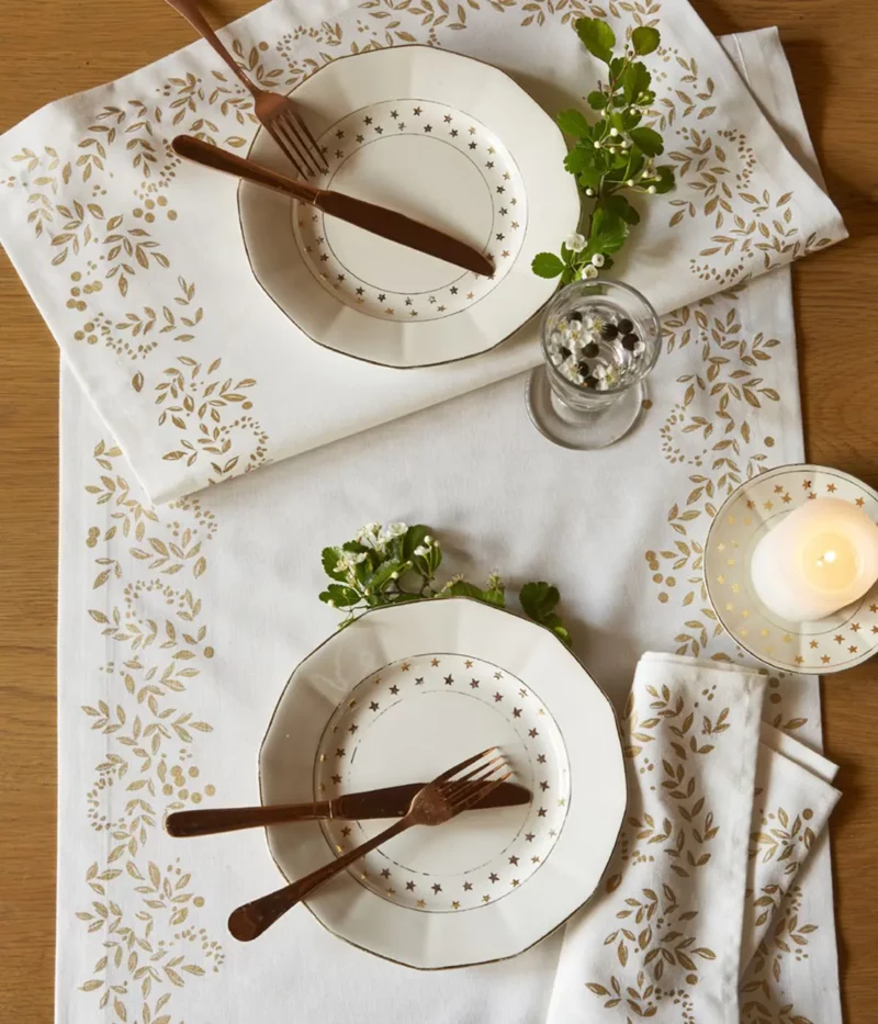 Serviette de table Lueur d'hiver mascarpone – Image 2