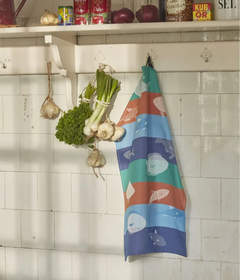 Torchon jacquard Le grand bain