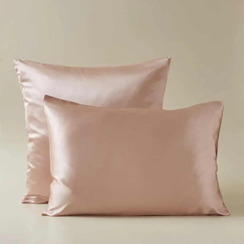 Taie d'oreiller en soie Rose